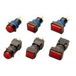 LAY16-B Blue Push Button Switch - Aozun Electric