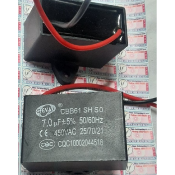 Tụ quạt dây CBB61 Senju 7uf 450V
