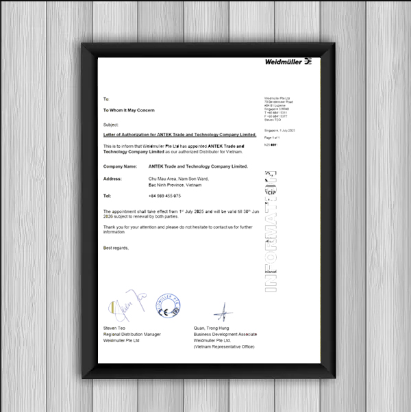 Giấy Chứng Nhận Nhà Phân Phối Tại Việt Nam